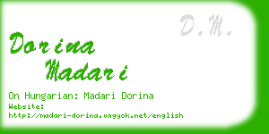 dorina madari business card